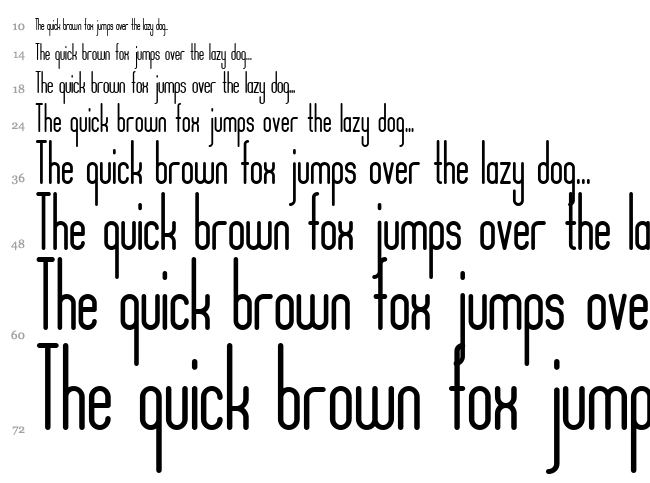 Aposiopesis Condensed font waterfall